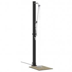 Douche solaire d'extérieur avec pommeau de douche à main, 217 cm, 20 L.