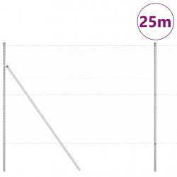 Set de clôture Set de 2 Acier galvanisé 25 x 1,5 m Durable