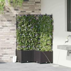 Jardinières de jardin 1 pc Noir 80 x 80 x 142 cm Plastique