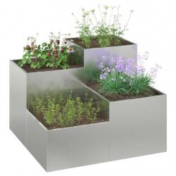Jardinière 80x80x60 cm en acier galvanisé