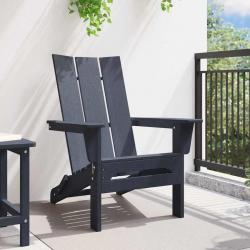 Chaise Adirondack Pliante Bleu Marine 74,5x80,5x90 cm HDPE