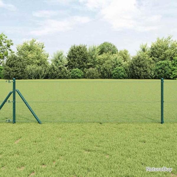 Clture en fil mtallique soud Verte 0,6 x 100 m en acier.