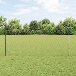 Set de Clôture de Jardin Set de 2 Gris Métal Grand Robuste