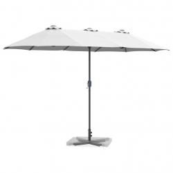 Parasol de jardin Couleur sable 380 x 196 x 235 cm
