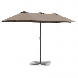 Parasol de jardin Taupe 380 x 196 x 235 cm