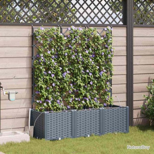 Jardinires de jardin 1 pc Gris clair 120 x 40 x 142 cm