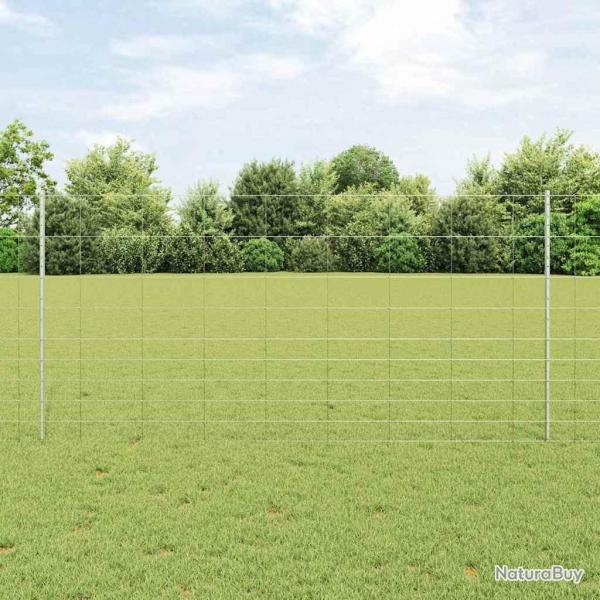 Poteaux de Clture 22 pcs U-Channel 120 cm Acier Galvanis