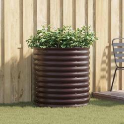 Jardinière surélevée - Marron 80x80x81 cm Acier galvanisé