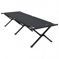 Chaises longues pliantes , 2 pièces noires en tissu Oxford 600D avec sac de transport.