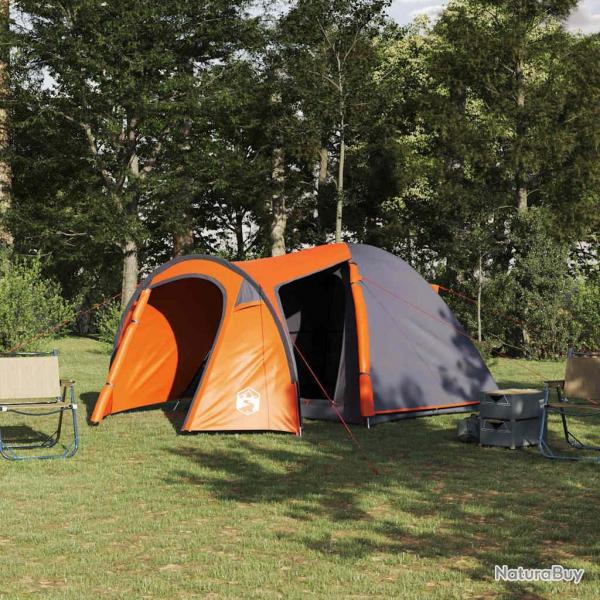 Tente Dme avec toit avec stockage avec vent Gris et orange 384 x 254 x 170 cm