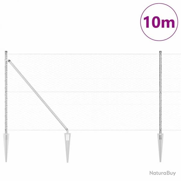 Clture Hexagonale 1,2x10 m Acier Galvanis