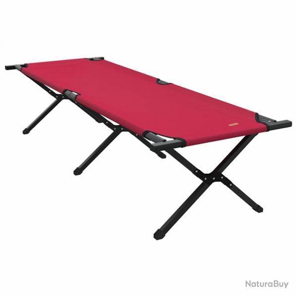 Lit de plage pliant 2 pcs Rouge avec sac de transport en tissu Oxford 600D.