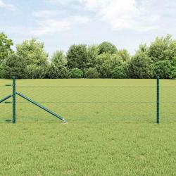 Ensemble de Clôture Set de 2 Vert forêt Acier galvanisé