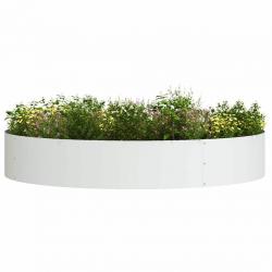 Pot en métal blanc Blanc Métal Grand Incrustations décoratives