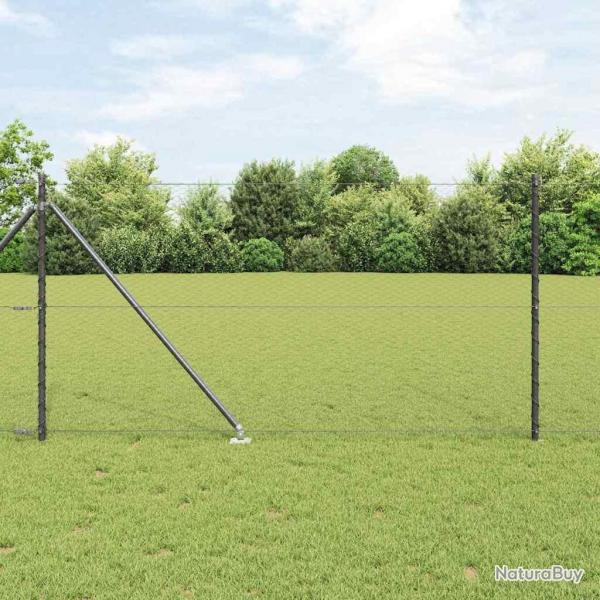 Clture hexagonale gris 1x10 m en acier