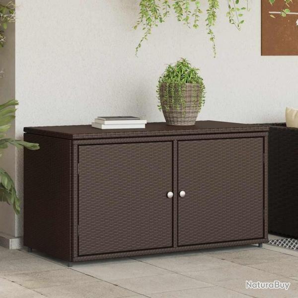 Armoire de rangement jardin marron 110x55x60,5cm rsine tresse