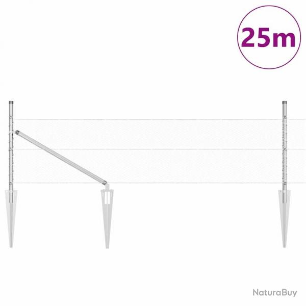 Ensemble de clture Ensemble de 2 Acier galvanis 25 x 0,5 m