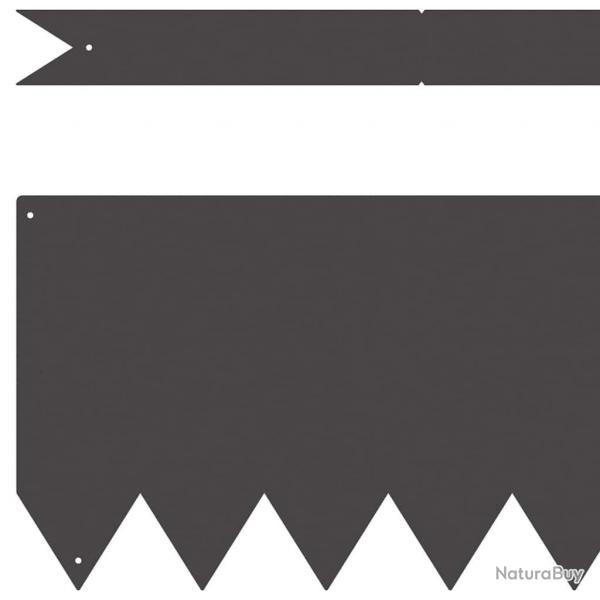 Bordures de gazon 20 pcs Noires 100 x 0,5 x 20 cm en acier