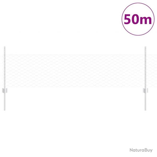 Pieux de clture 11 pcs U-Channel 60 cm Acier galvanis