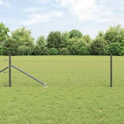 Ensemble de Clôture 2 Pièces Gris Métal 25 x 0,5 m Durable