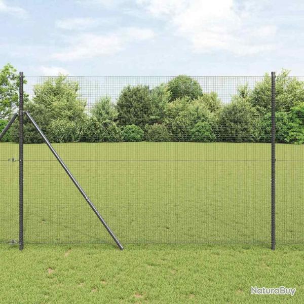 Clture en fil soud gris 1.5 x 50 m en acier