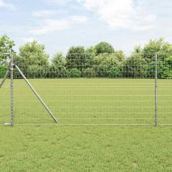 Clôture Euro avec 7 poteaux 1 x 10 m en acier galvanisé