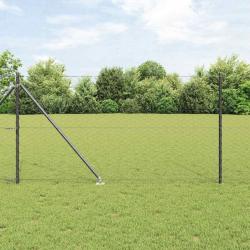 Clôture Hexagonale Grise 1x10 m Acier