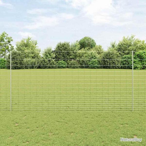 Poteaux de clture 22 pcs U-Channel 150 cm Acier galvanis