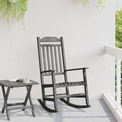 Chaise à bascule de jardin noire 65x84x114 cm HDPE