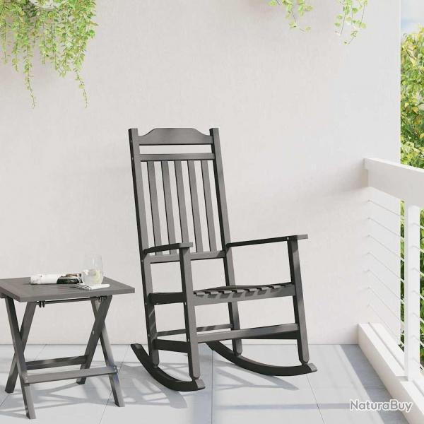 Chaise  bascule de jardin noire 65x84x114 cm HDPE