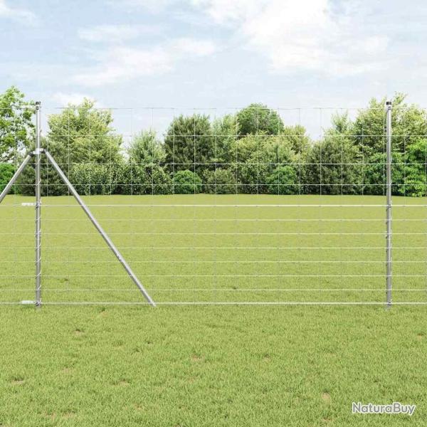 Clture de champ 1,4 x 25 m en acier galvanis
