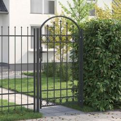 Porte de Clôture Gris 100 x 175 cm Acier peint par poudre
