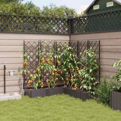 Jardinières de jardin 1 pc Marron 120 x 120 x 126 cm Plastique