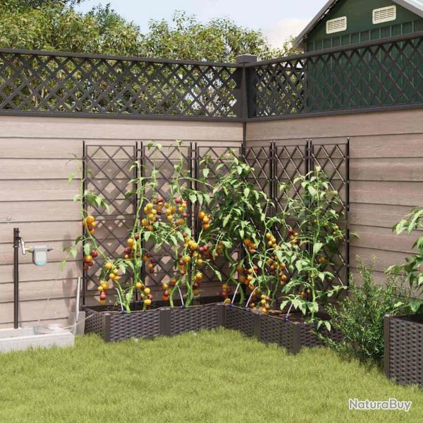 Jardinires de jardin 1 pc Marron 120 x 120 x 126 cm Plastique