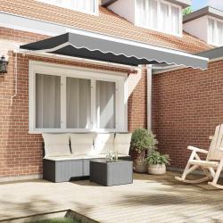 Cadre de store extensible à manivelle 2,5 x 2 m en métal