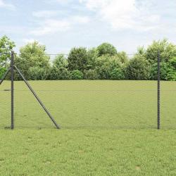 Clôture Hexagonale Gris 1.4x25 m Acier