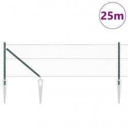 Clôture Hexagonale Verte 0,6x25 m Acier