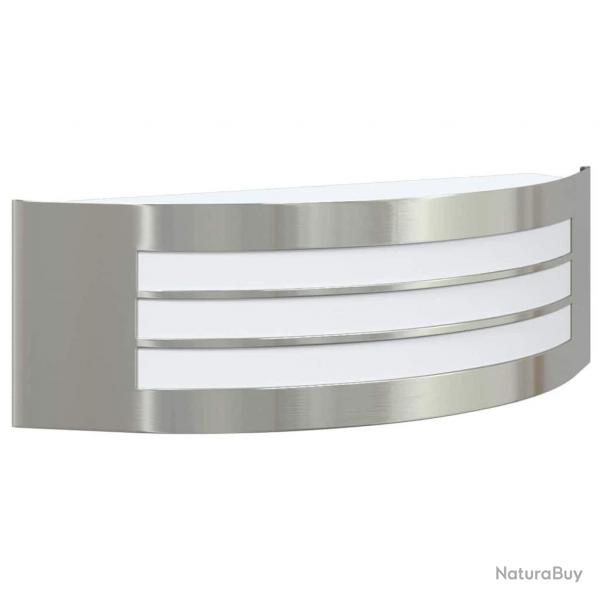 Applique murale extrieure 2 pcs Argent Acier inoxydable IP44