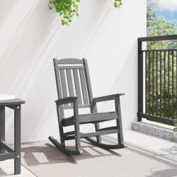 Chaise à bascule de jardin Gris clair 70x92x108 cm HDPE