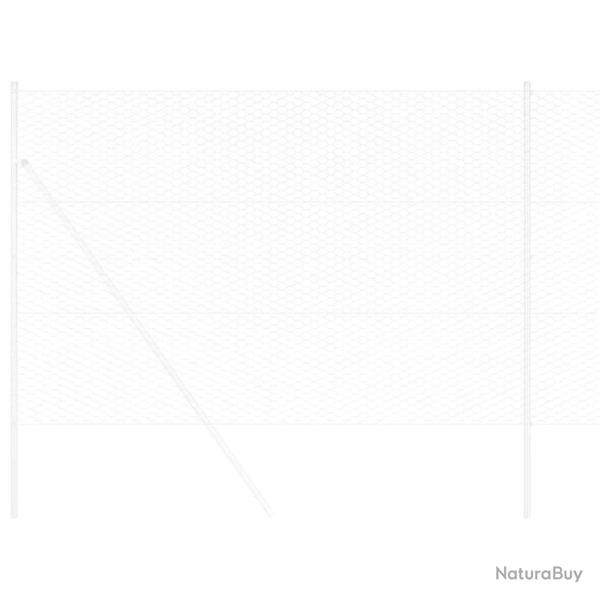 Clture Hexagonale Grise Argent 1.6 x 10 m Acier galvanis