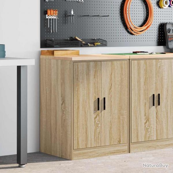 Armoire de rangement de garage chne sonoma 60x51x85cm bois pin
