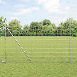 Clôture Euro , 7 poteaux, 1,5 x 10 m, en acier galvanisé