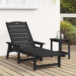 Chaiselongue Noire 53x162x98.5 cm HDPE