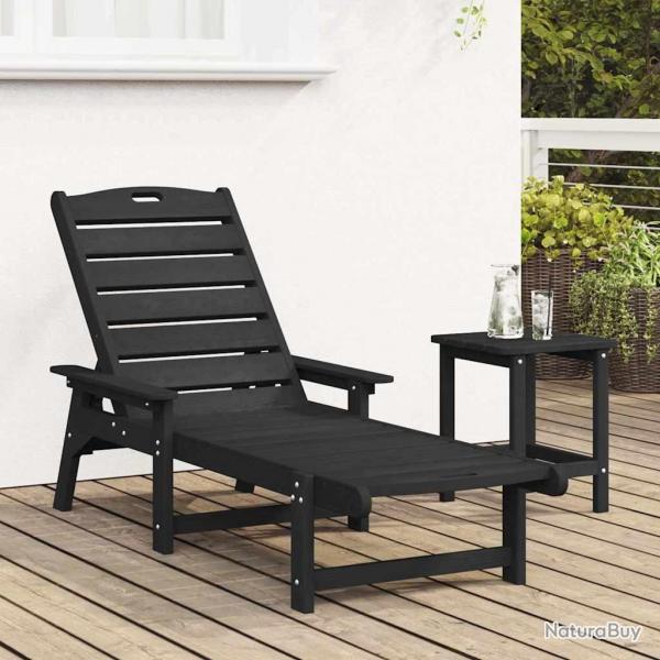 Chaiselongue Noire 53x162x98.5 cm HDPE