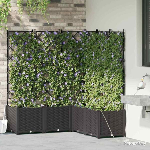 Jardinires de jardin 1 pc Noir 120 x 120 x 142 cm Plastique