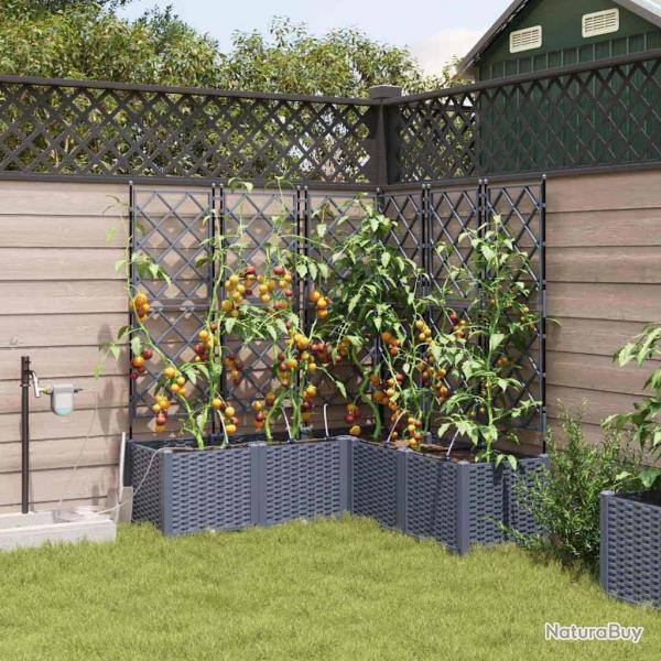 Jardinires de jardin 1 pc Gris clair 120 x 120 x 142 cm