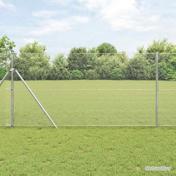 Clture en fil mtallique soud 1x50 m en acier galvanis.