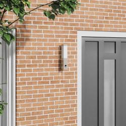 Lampe Murale Extérieure avec Capteur Acier Inoxydable Argent IP44