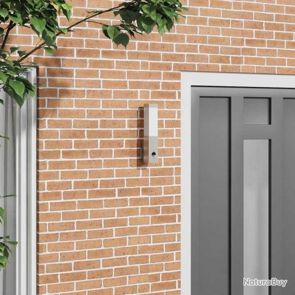 Lampe Murale Extrieure avec Capteur Acier Inoxydable Argent IP44