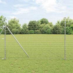 Clôture Euro avec 7 poteaux 1,6 x 10 m en acier galvanisé